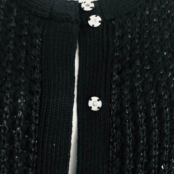 Cyrus Black Knit Sequins Cardigan Top - Picture 10 of 12